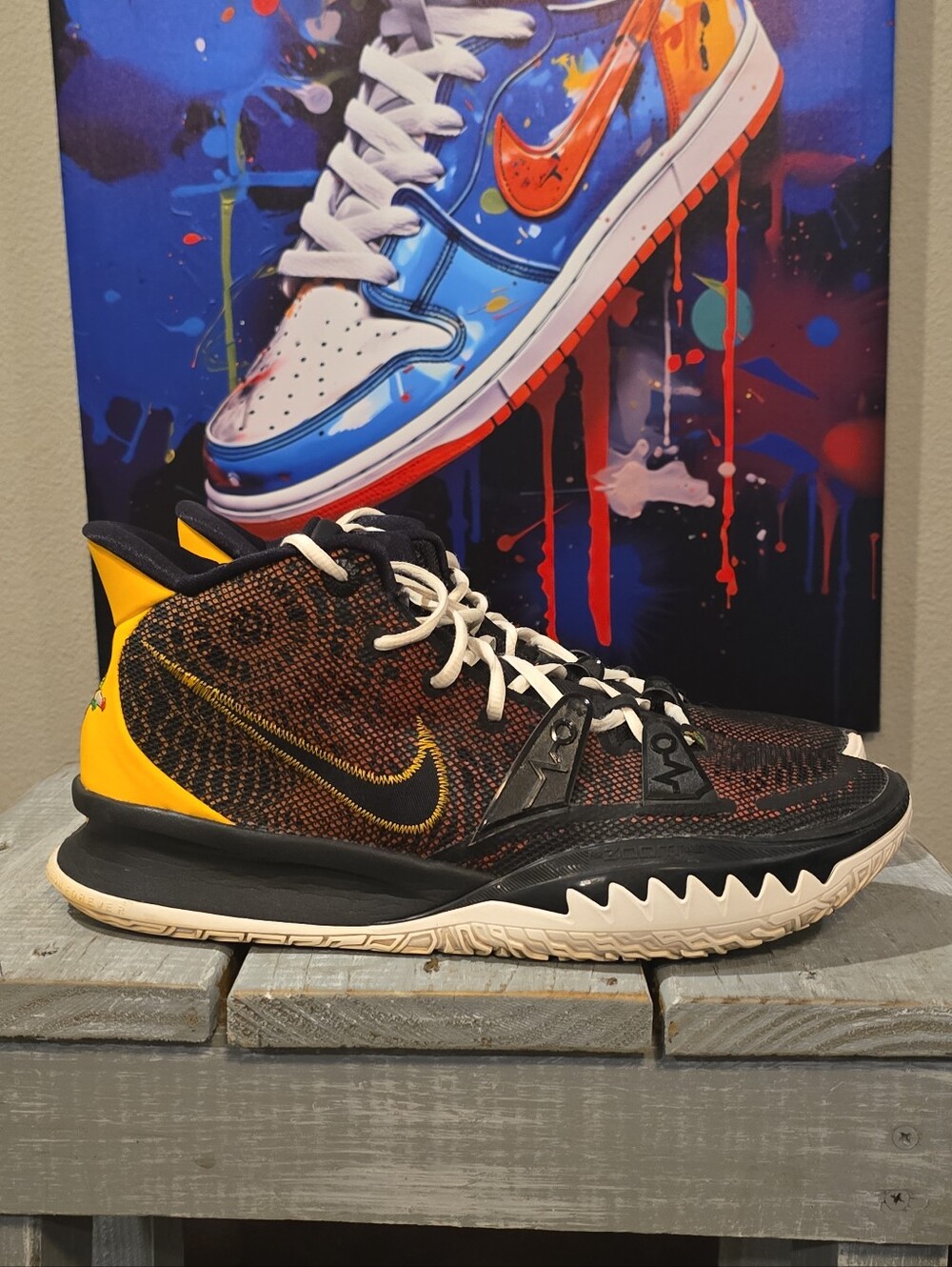 Nike Kyrie 7 Roswell Rayguns Black Gold Mens Shoes CQ9326-003 Size 12M
